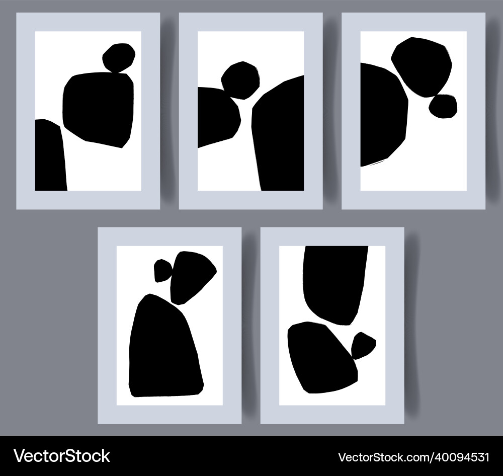 Printable wall art poster set Printable wall art poster set vector image