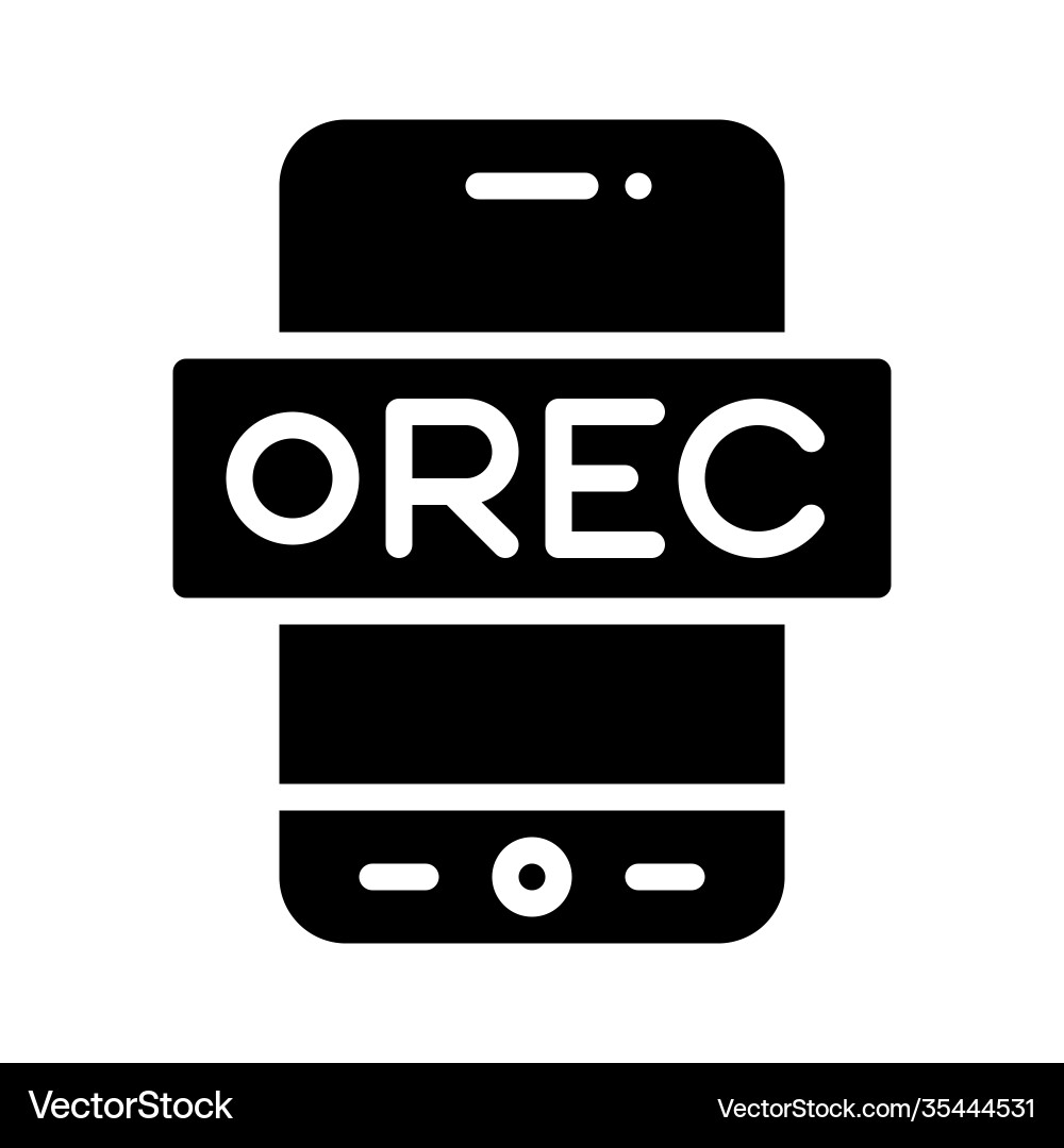 Recorder app icon mobile application Vector Image