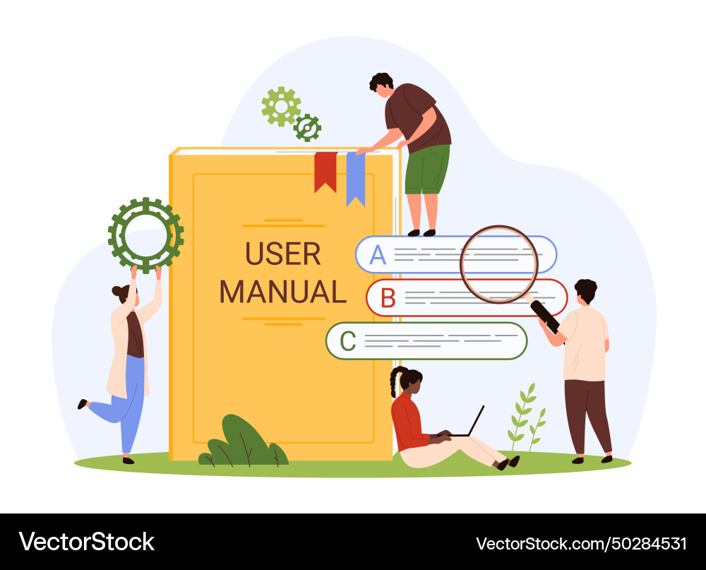 User Guide & Tutorial Concept vector image