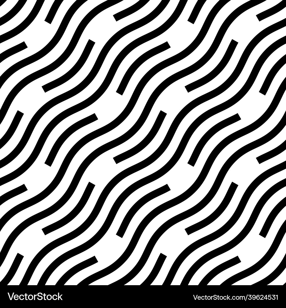 Variation of wave diagonal pattern on white vector image