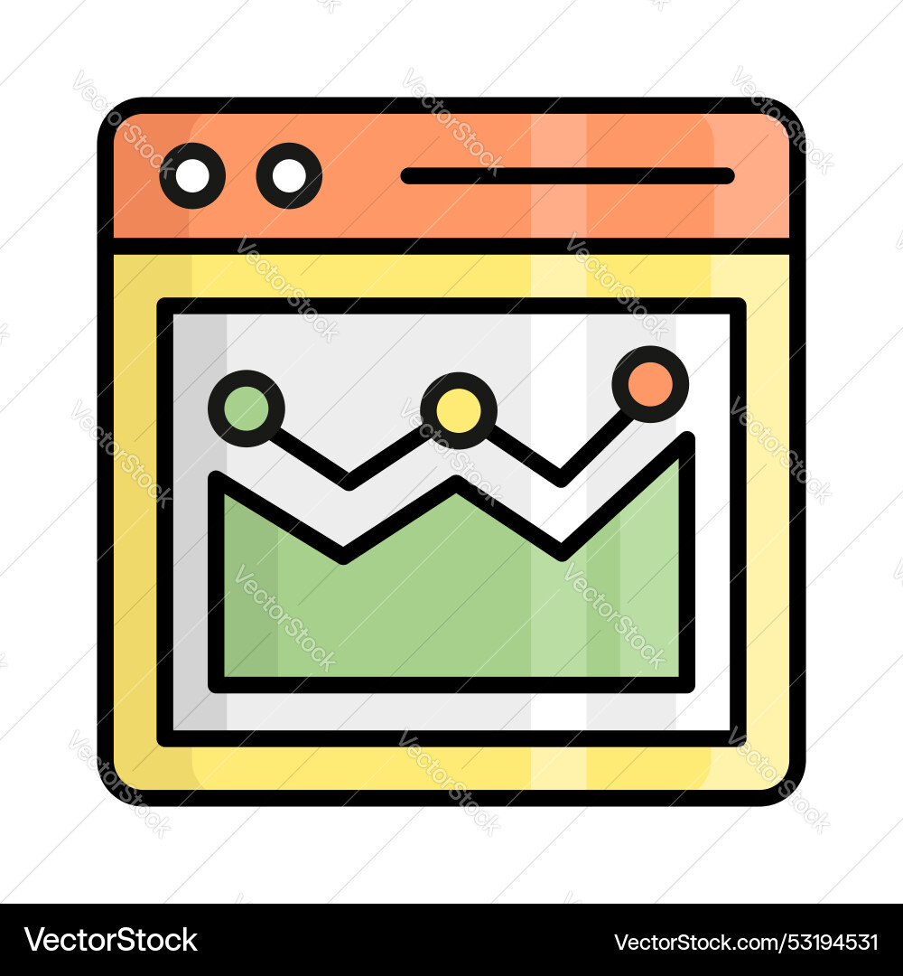 Web analysis icon isolated on white background vector image
