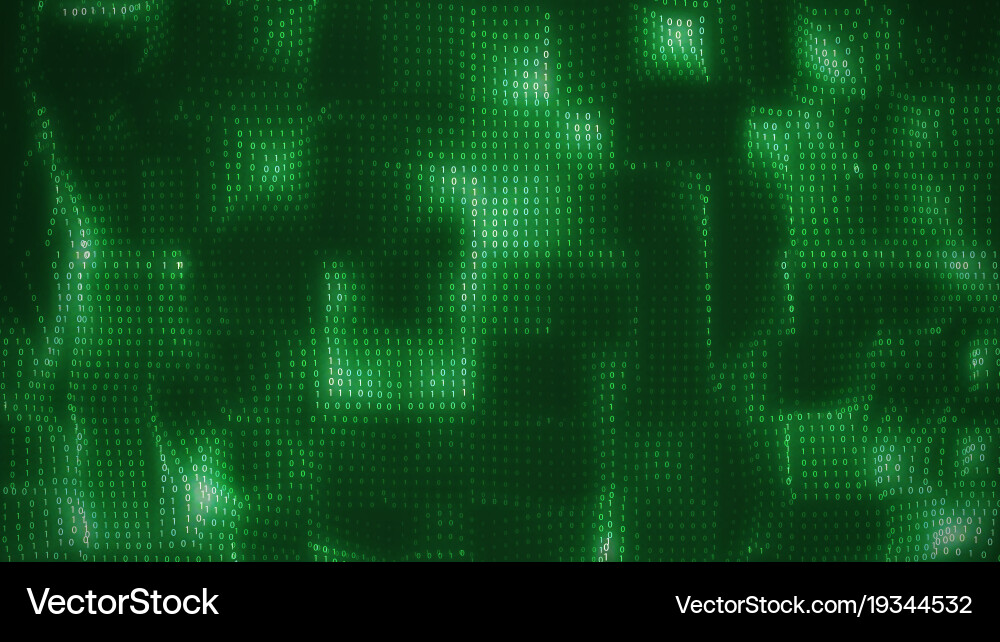 Abstract big data visualization green vector image