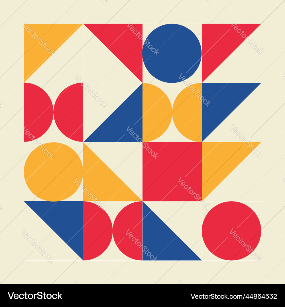 Abstract geometric pattern simple color scheme vector image