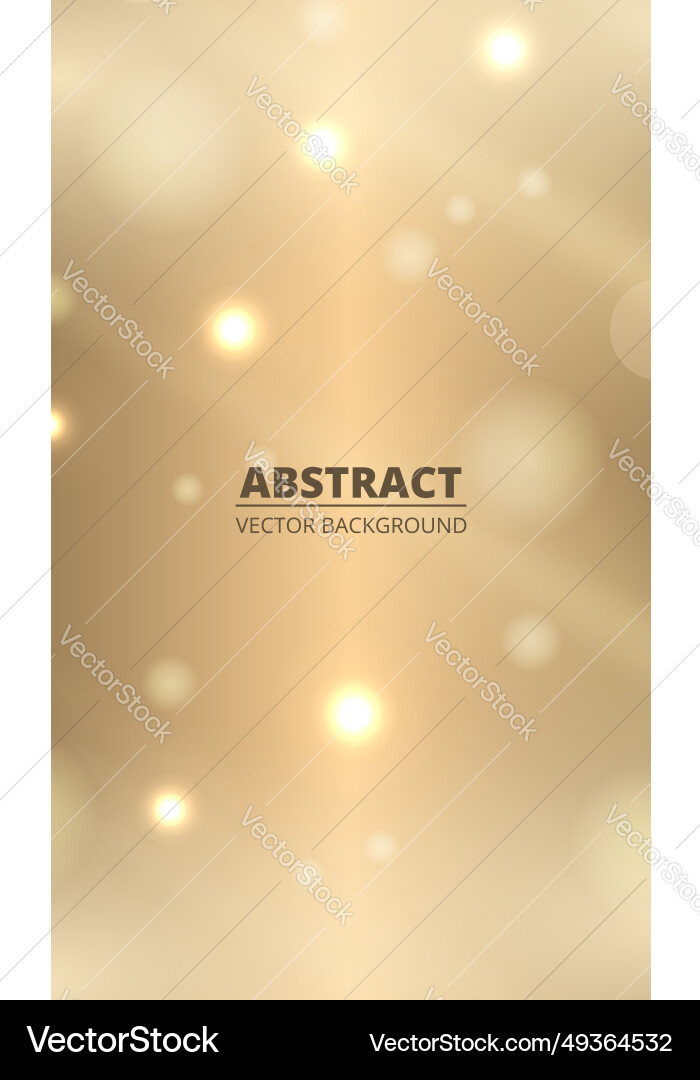 Abstract soft gold festive background with bokeh Abstract soft gold festive background with bokeh vector image