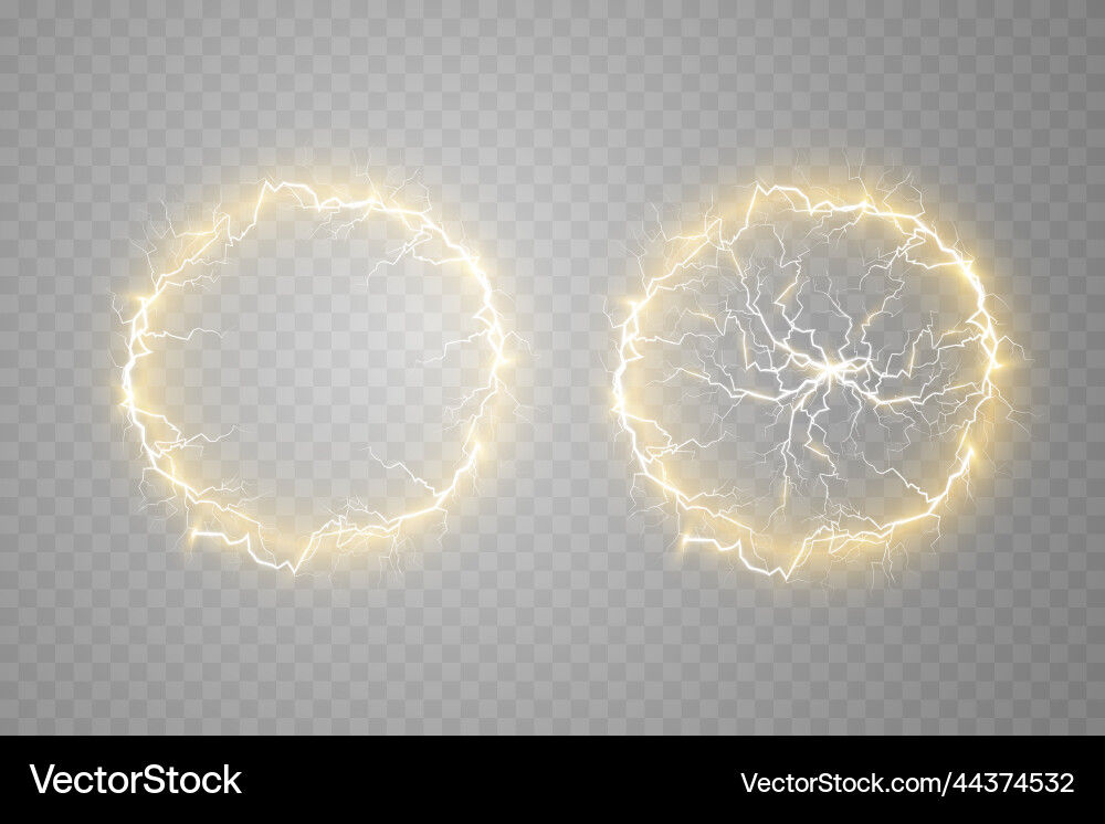 Ball lightning on a transparent background Ball lightning on a transparent background vector image