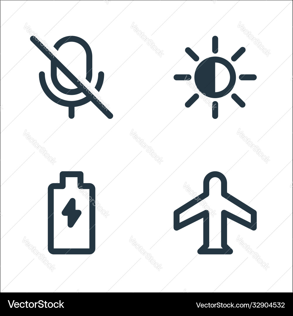 Benutzeroberfläche Linie Icons lineare eingestellte Qualität Benutzeroberfläche Linie Icons lineare eingestellte Qualität vektorbild
