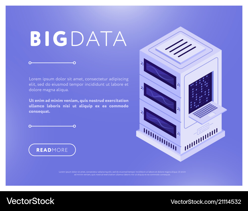 Colorful database webpage design Colorful database webpage design vector image
