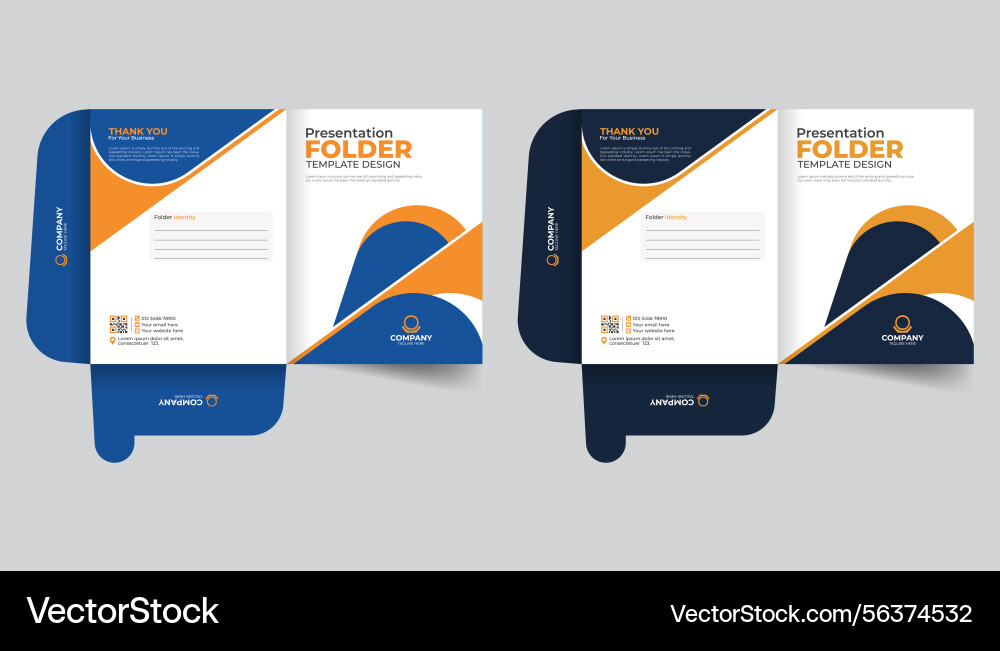 Colorful presentation file folder design Vector Image