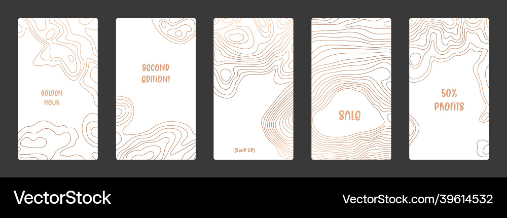 Contour lines on topographic maps geographic map Contour lines on topographic maps geographic map vector image