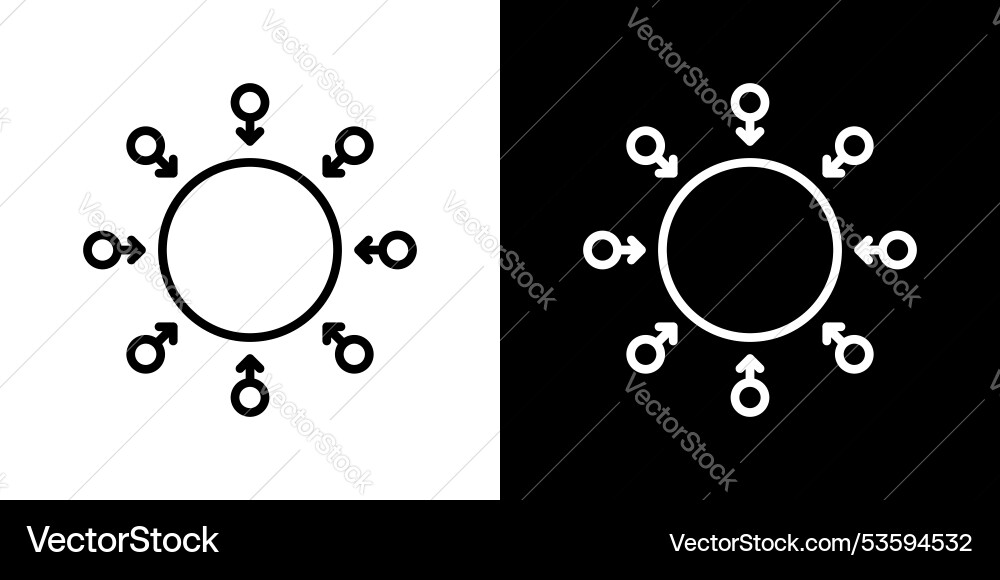 Data aggregation thin line icon set Data aggregation thin line icon set vector image