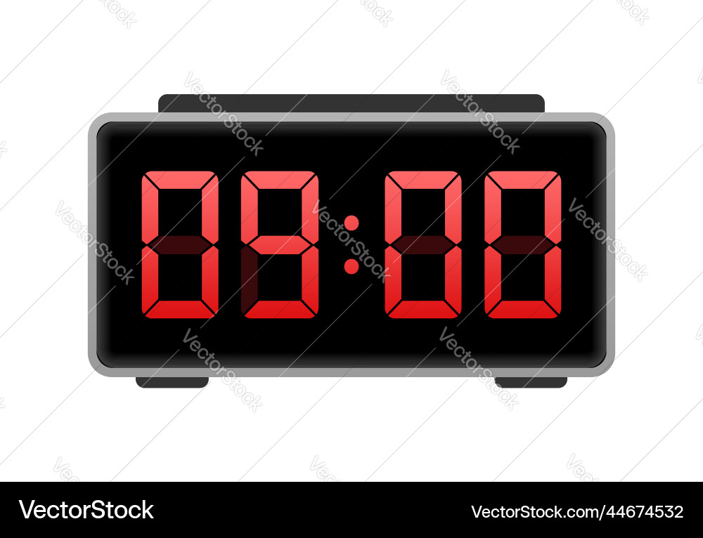 Digital clock number set time icon design Digital clock number set time icon design vector image