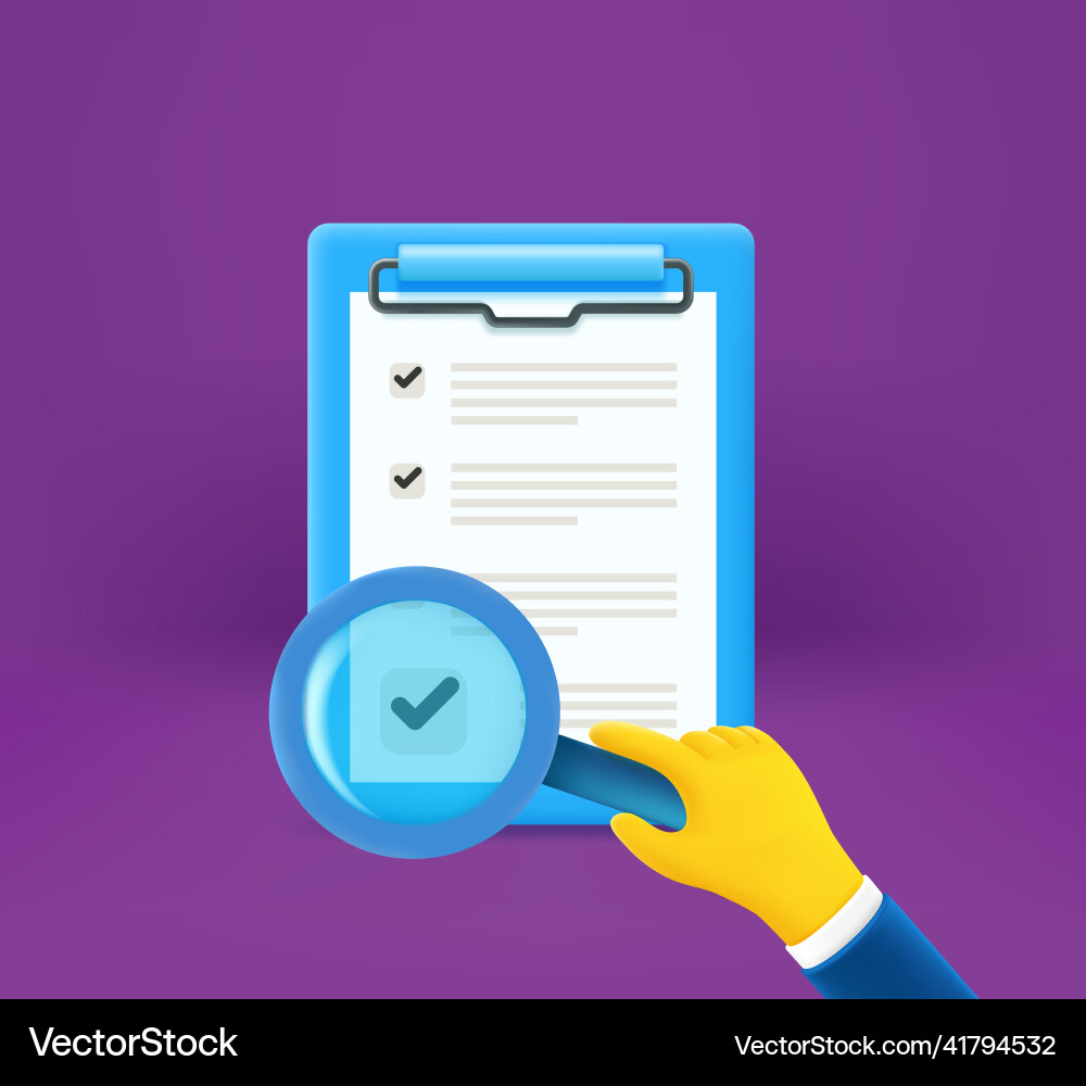 Man searching information 3d concept Vector Image