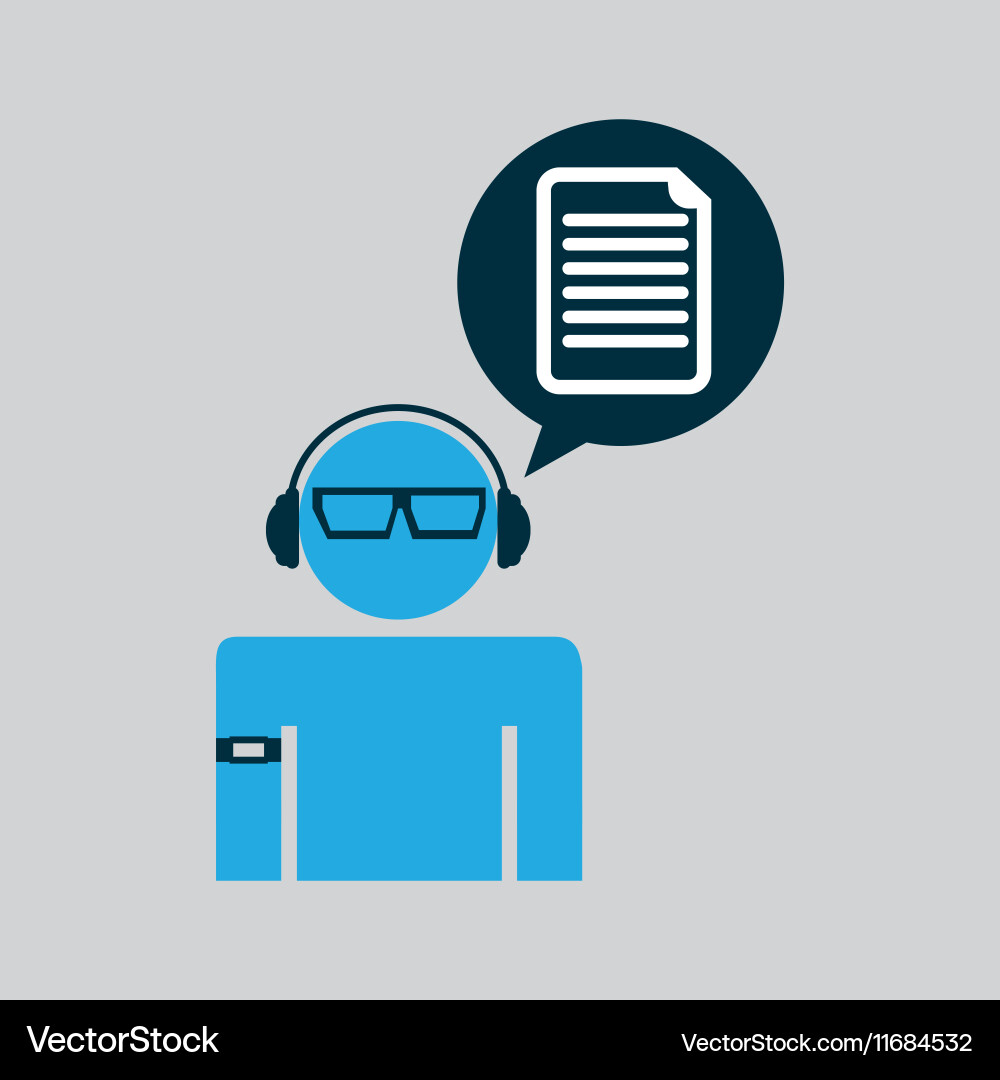 Man wearable tech file vector image
