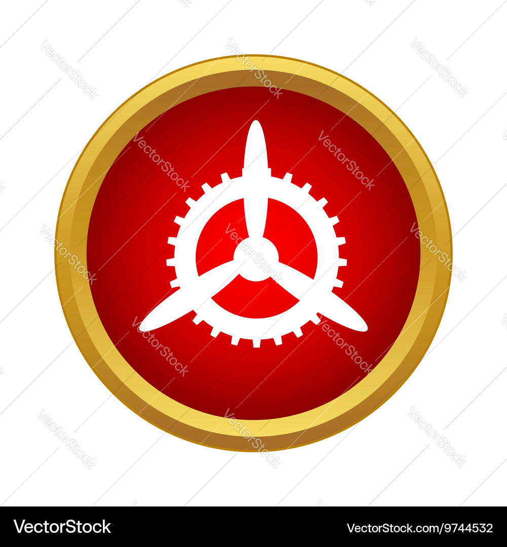 Mechanism of propeller icon simple style Vector Image
