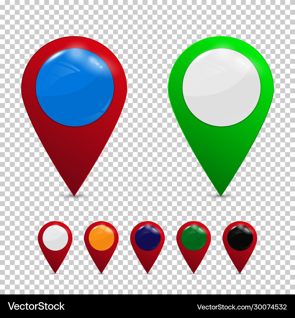Realistic 3D Map Pin Pointer vector image