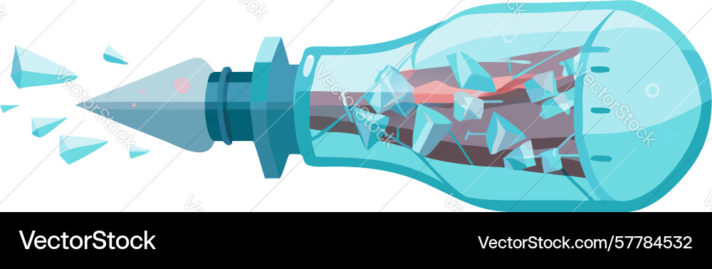 Rocket in lightbulb - idea concept design Vector Image