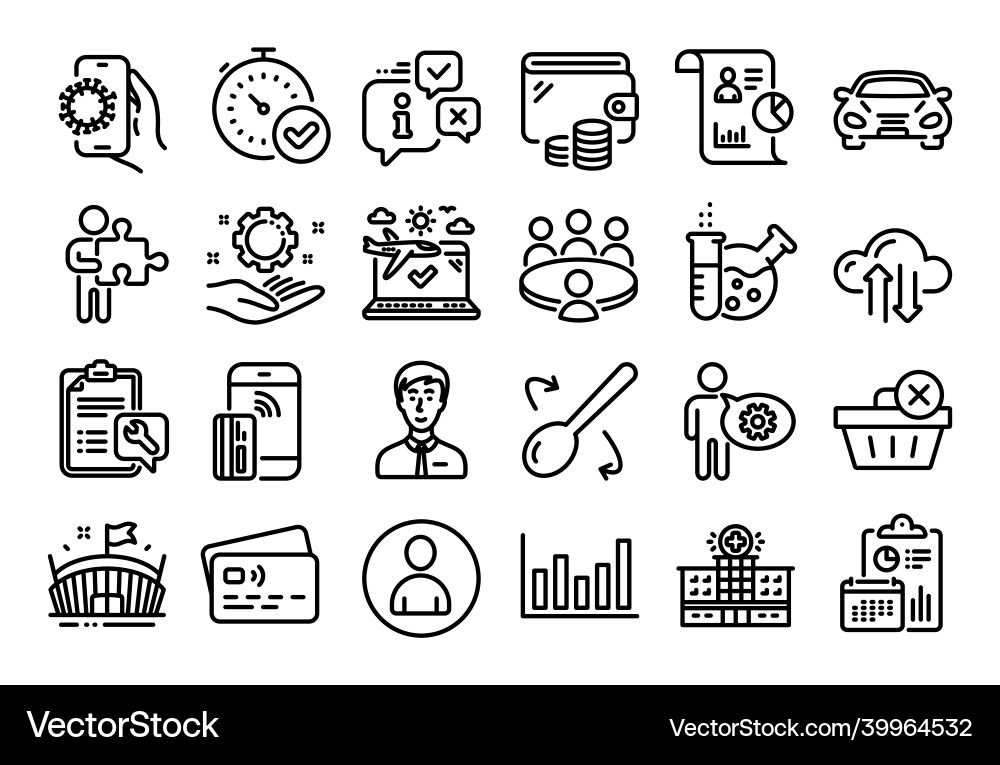 Set of spanner cloud sync and covid19 app Set of spanner cloud sync and covid19 app vector image