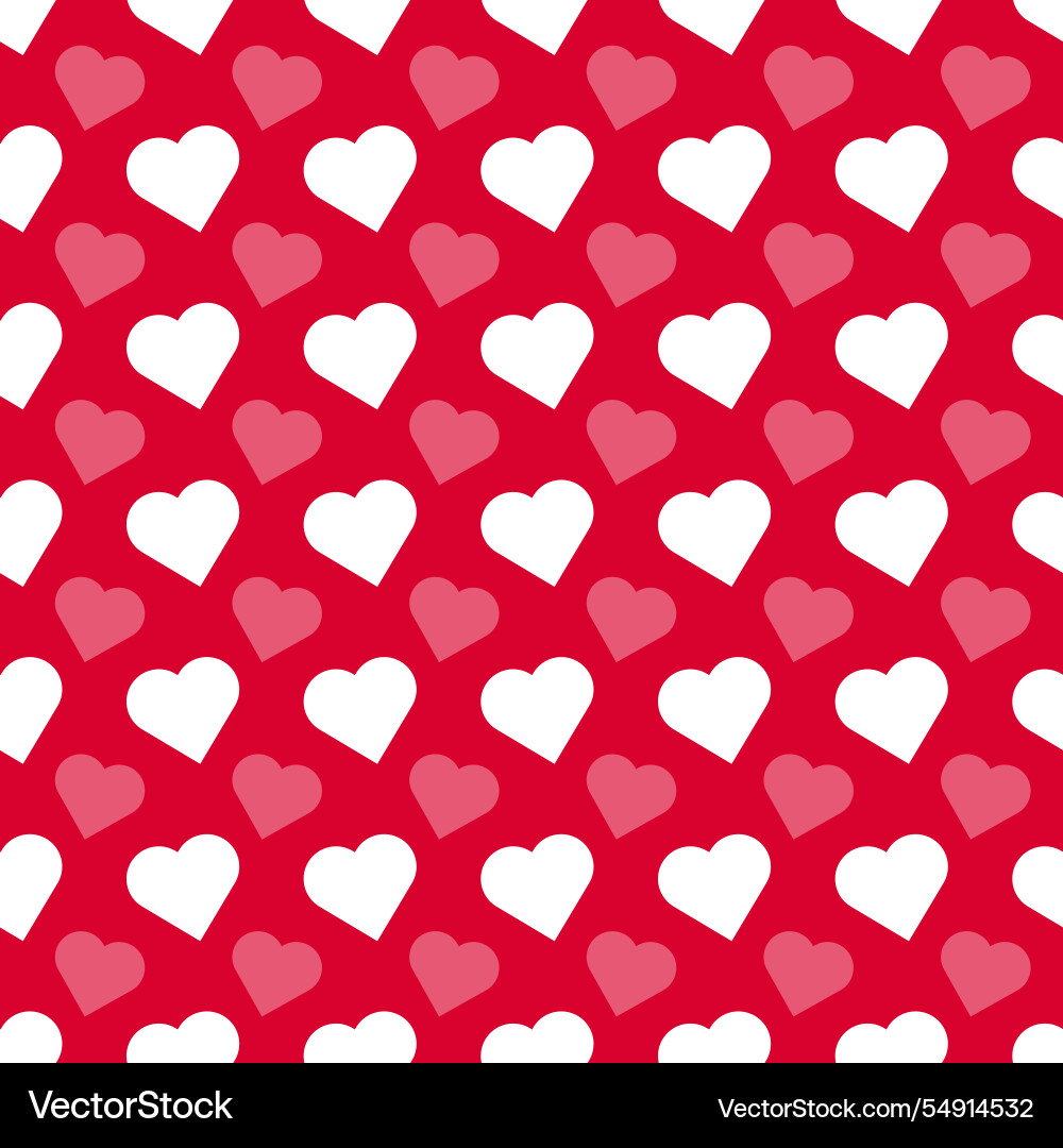 Simple heart shape seamless pattern in diagonal Simple heart shape seamless pattern in diagonal vector image