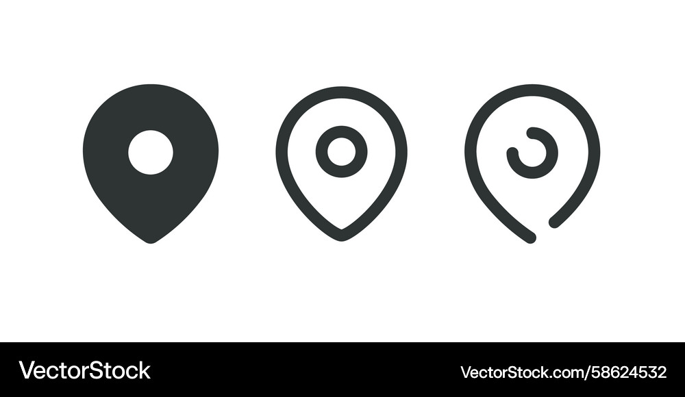 Simple location icon design with pinpoint marker Vector Image