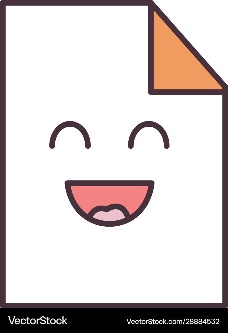 Smiling file character color icon Smiling file character color icon vector image