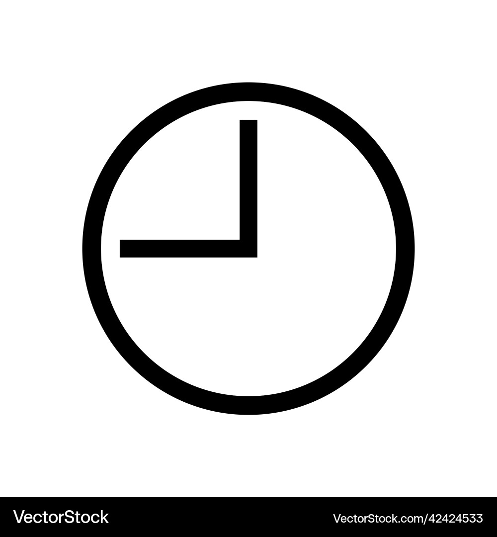 A simple clock icon of timer vector image