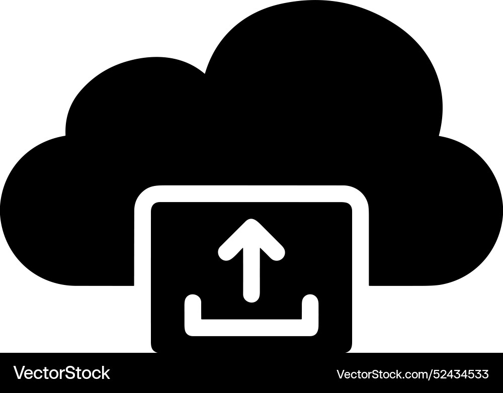 Cloud storage icon symbol image of the database Vector Image