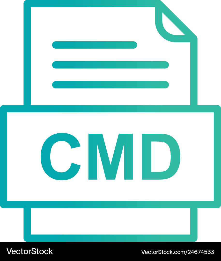 Cmd file document icon Vector Image