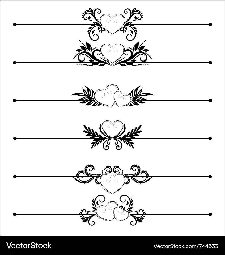 Decorative Line Dividers Vector Image