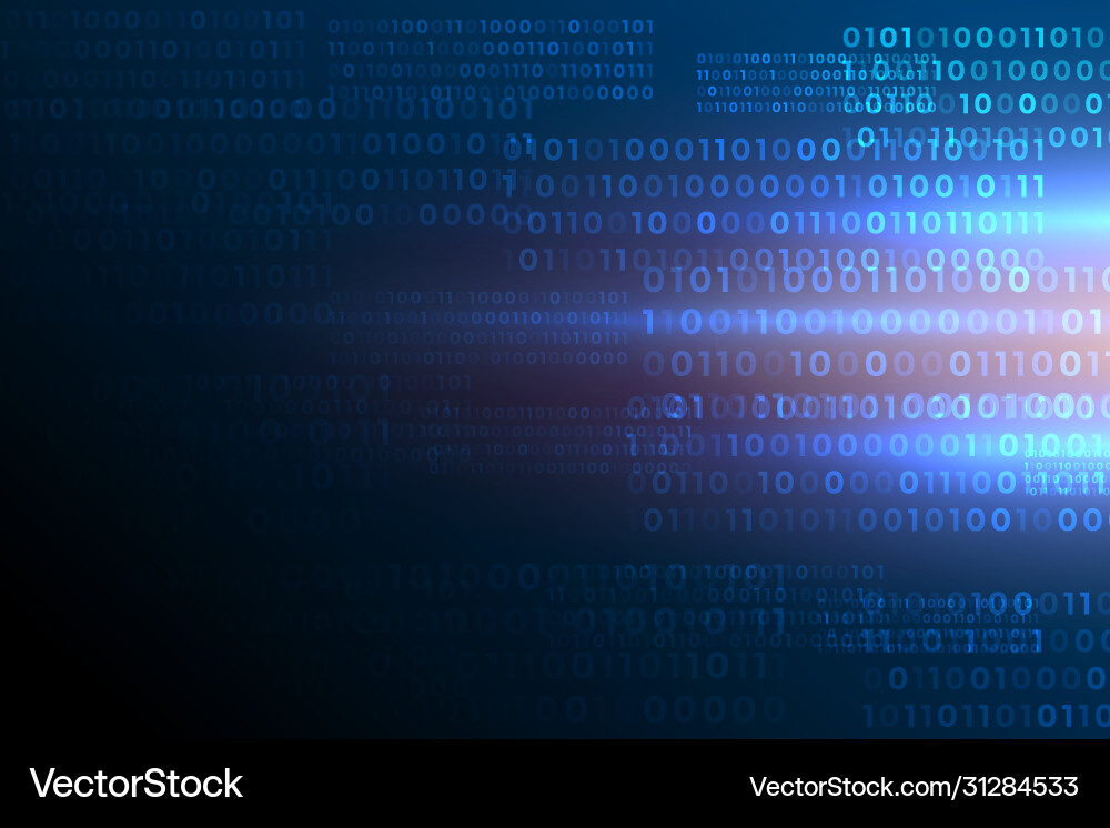 Futuristic Binary Code Background Vector Image