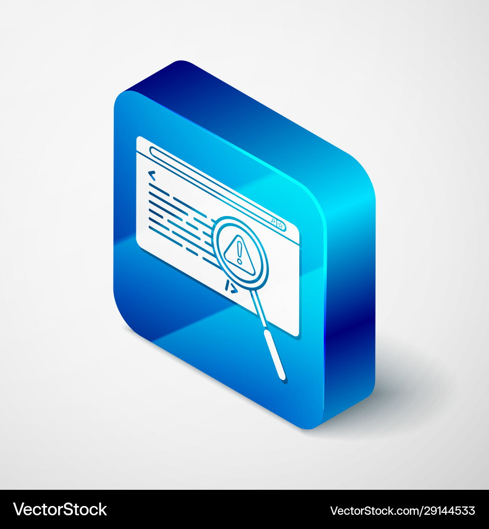 Isometric system bug concept icon isolated Isometric system bug concept icon isolated vector image