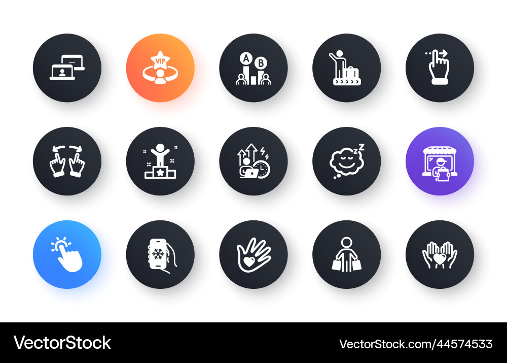 Minimal set of touchscreen gesture delivery Minimal set of touchscreen gesture delivery Vector Image
