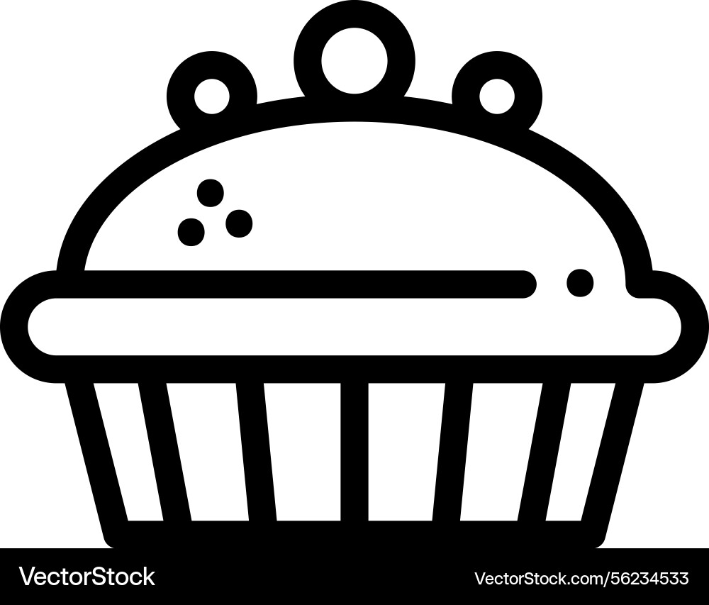 Pie icon thin linear style design isolated Pie icon thin linear style design isolated vector image
