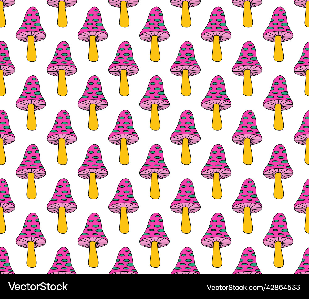 Seamless pattern with colorful trippy psychedelic Seamless pattern with colorful trippy psychedelic vector image