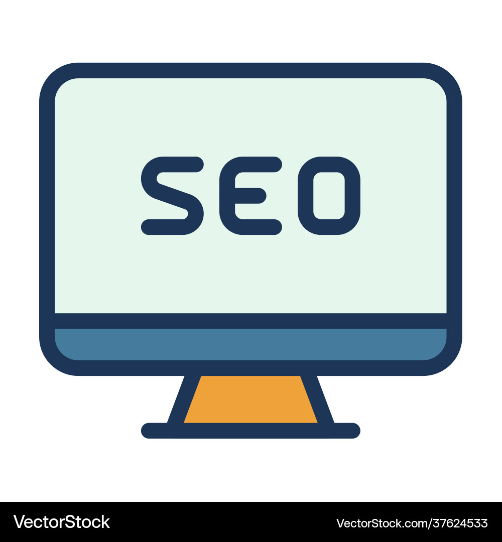Seo internet web computer single isolated icon Seo internet web computer single isolated icon vector image