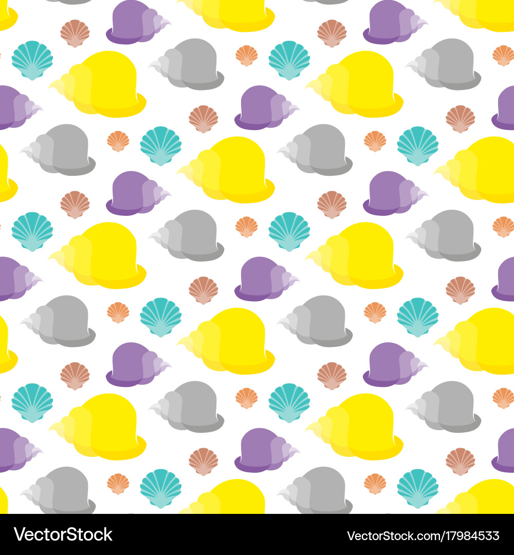 Shell flat pattern vector image