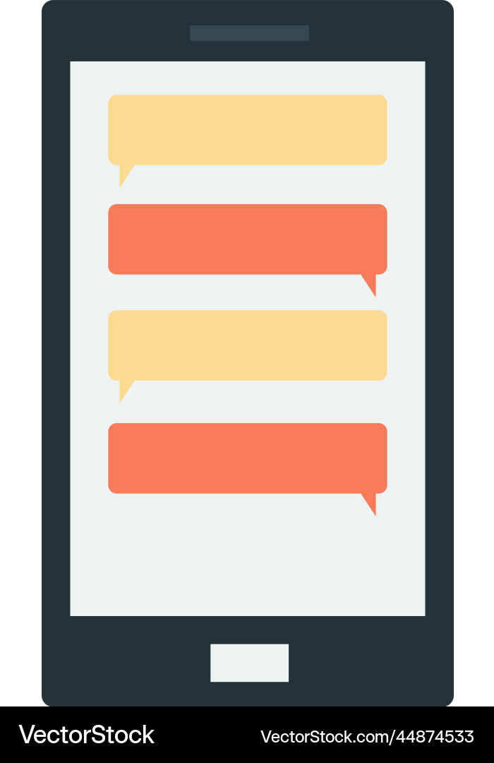 Smartphone and text box in minimal style Smartphone and text box in minimal style vector image