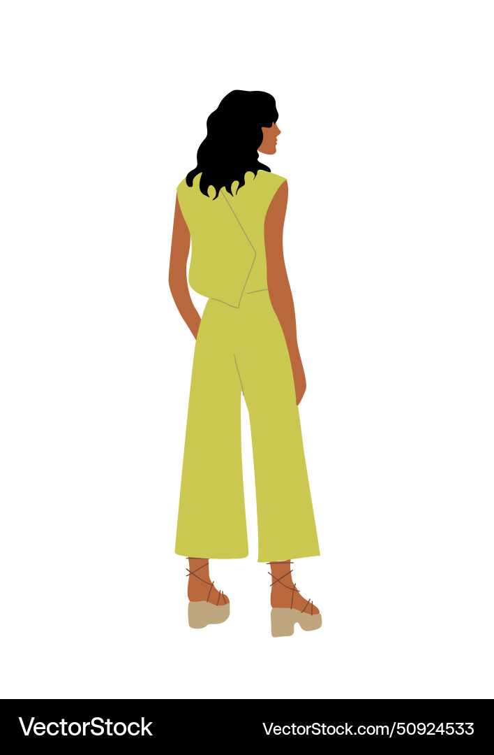 Stylish young woman wearing summer fashion outfit Stylish young woman wearing summer fashion outfit vector image