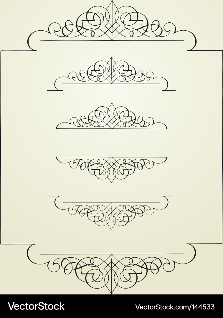 Swirl borders Royalty Free Vector Image - VectorStock