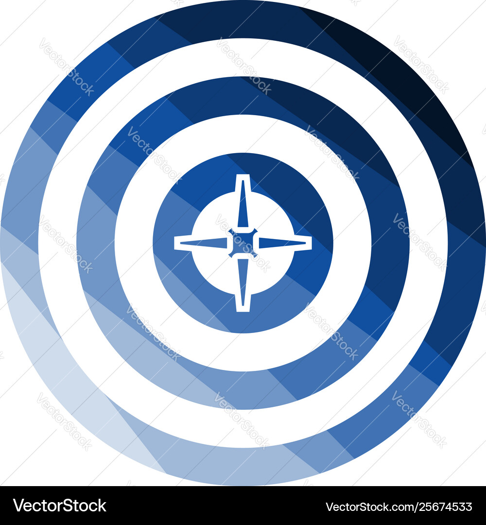 Target with dart in center icon vector image