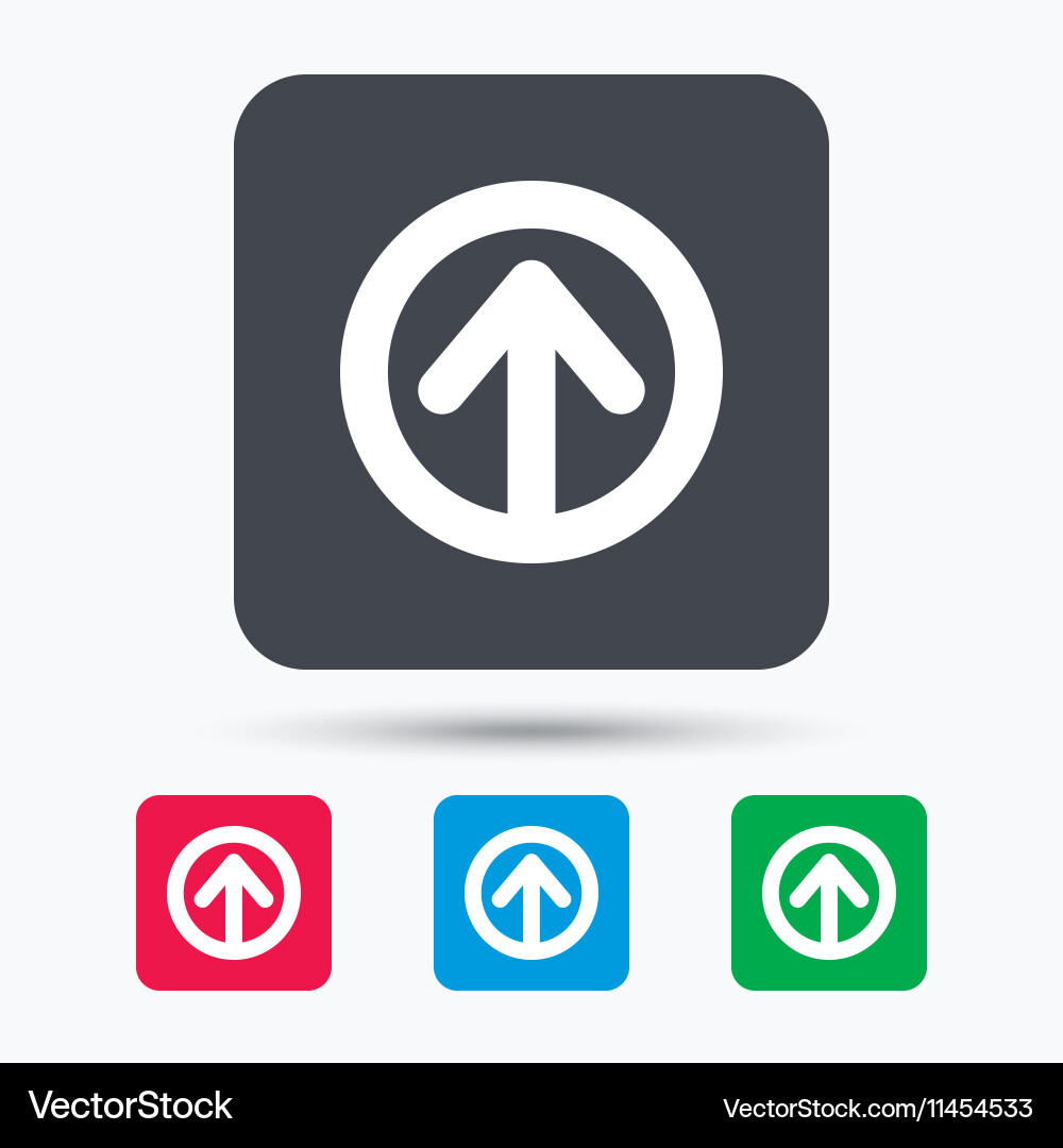 Upload icon load internet data sign Vector Image