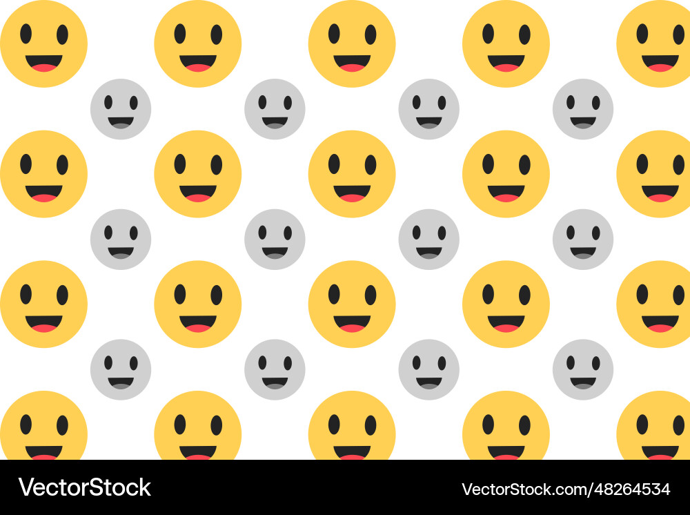 Abstract smiling face pattern background Vector Image