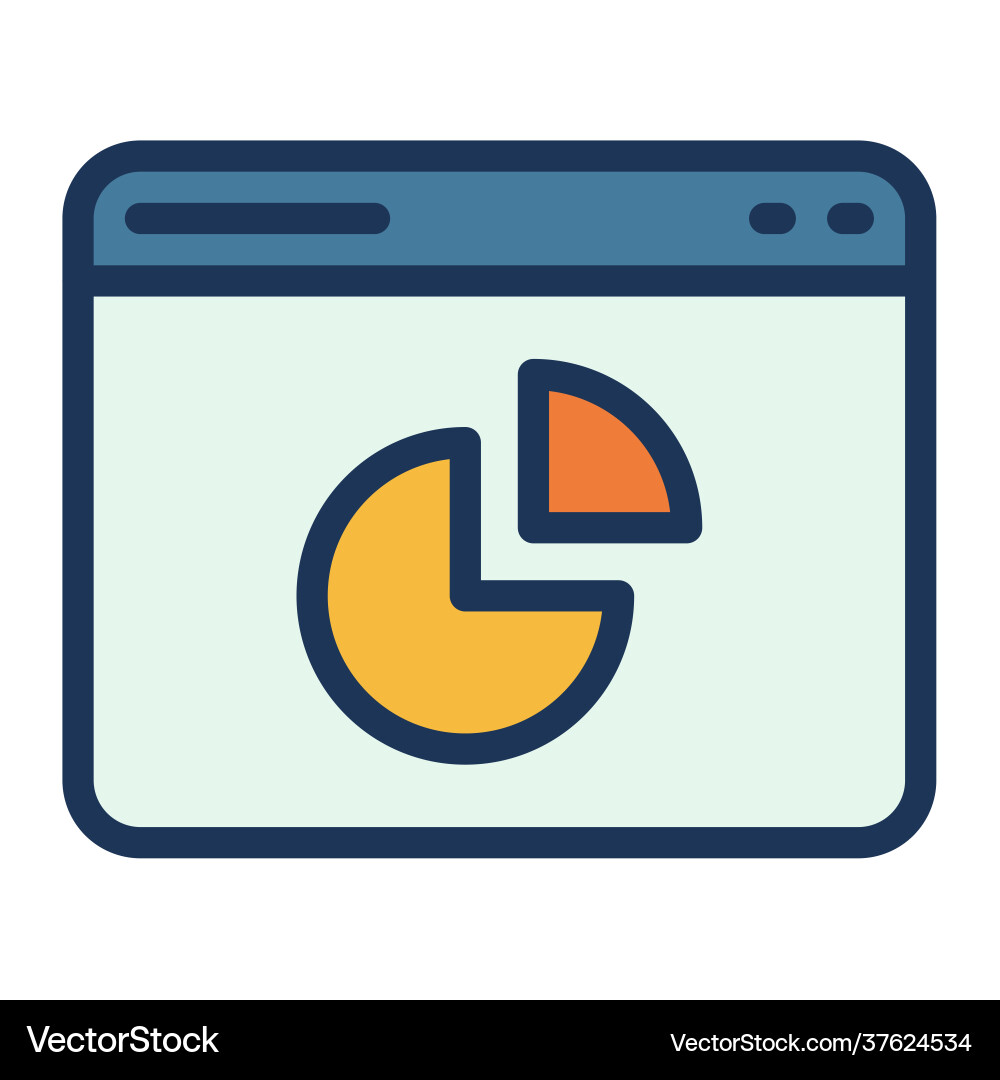Chart website analytic single isolated icon Chart website analytic single isolated icon vector image