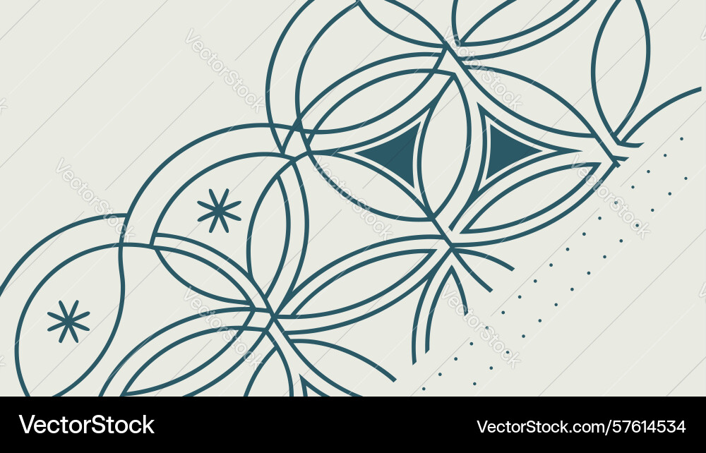 Elegant geometric pattern with intersecting vector image
