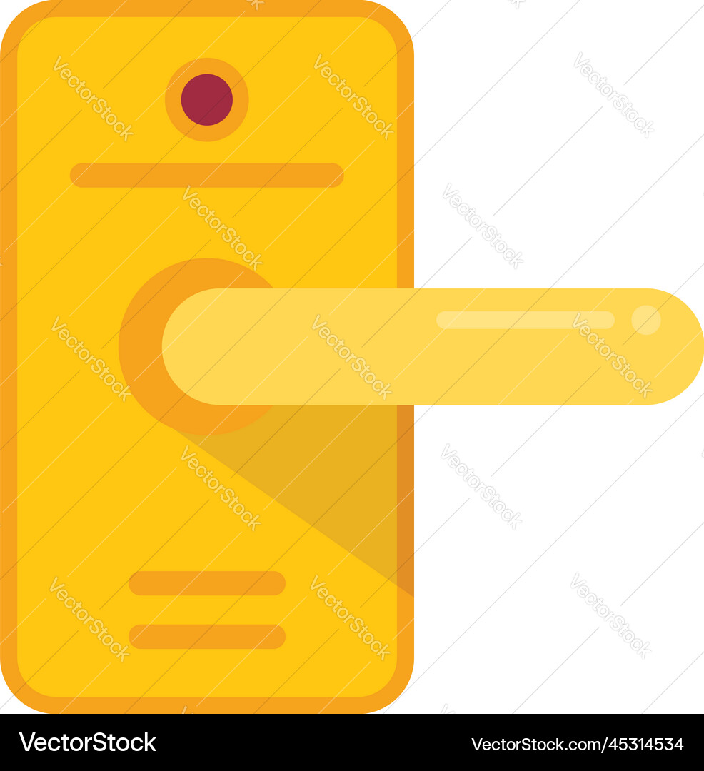 Exit door handle icon flat lock latch Vector Image