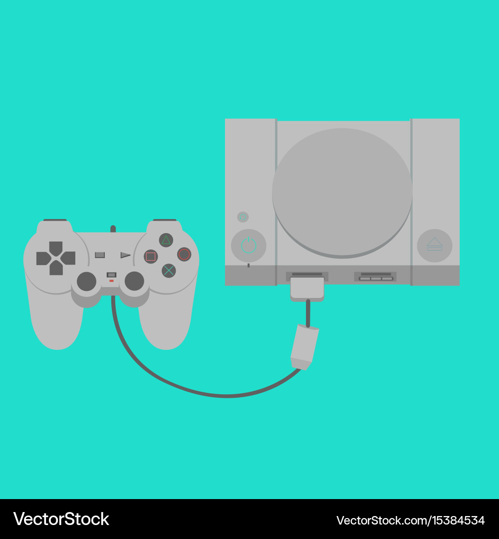 Game player old version with insert joysticks Vector Image