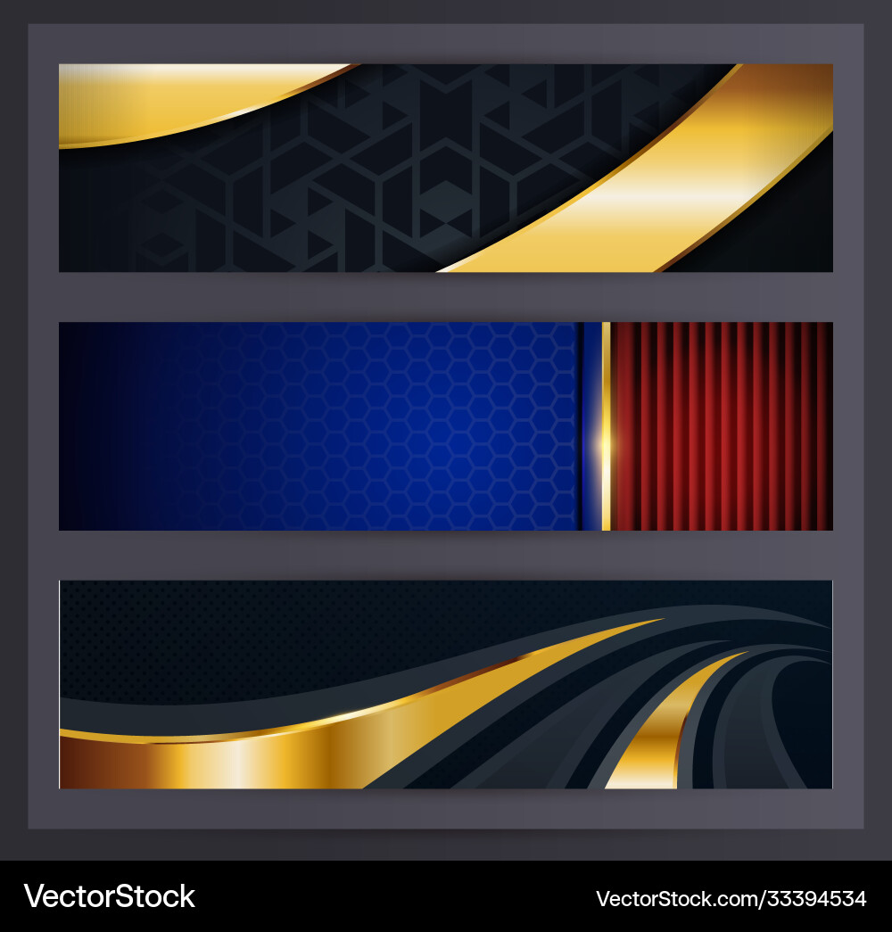 Horizontal banner set collection with various Horizontal banner set collection with various vector image