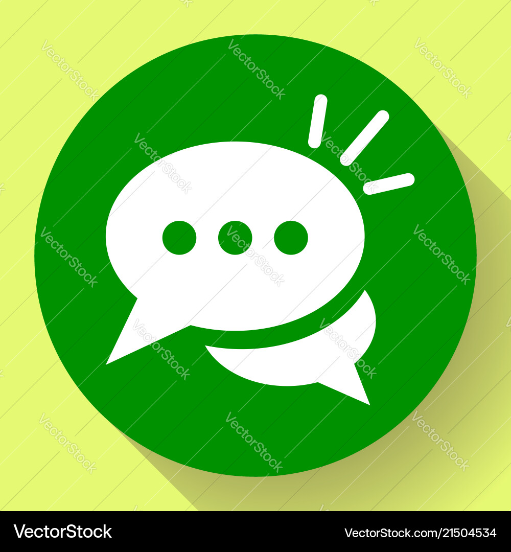 Live chat icon with dialog clouds speech Live chat icon with dialog clouds speech vector image