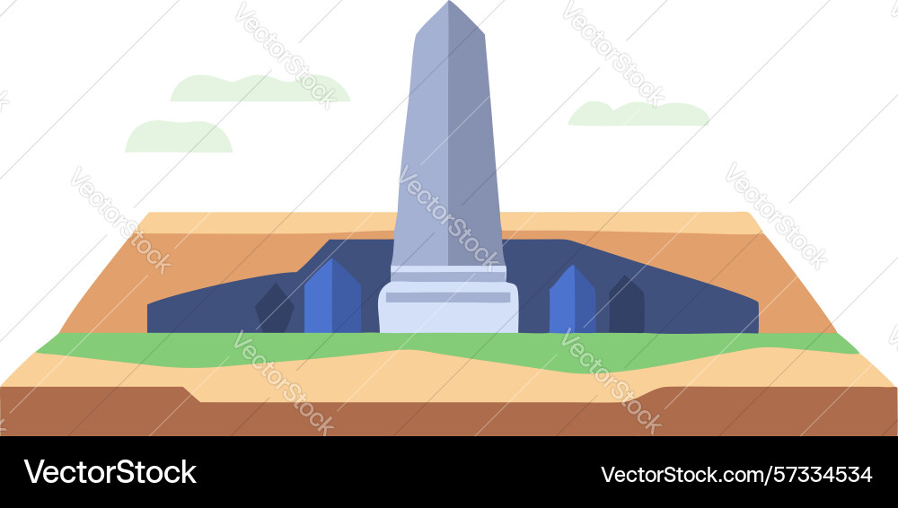 Modern rectangular monument art design generative Modern rectangular monument art design generative vector image