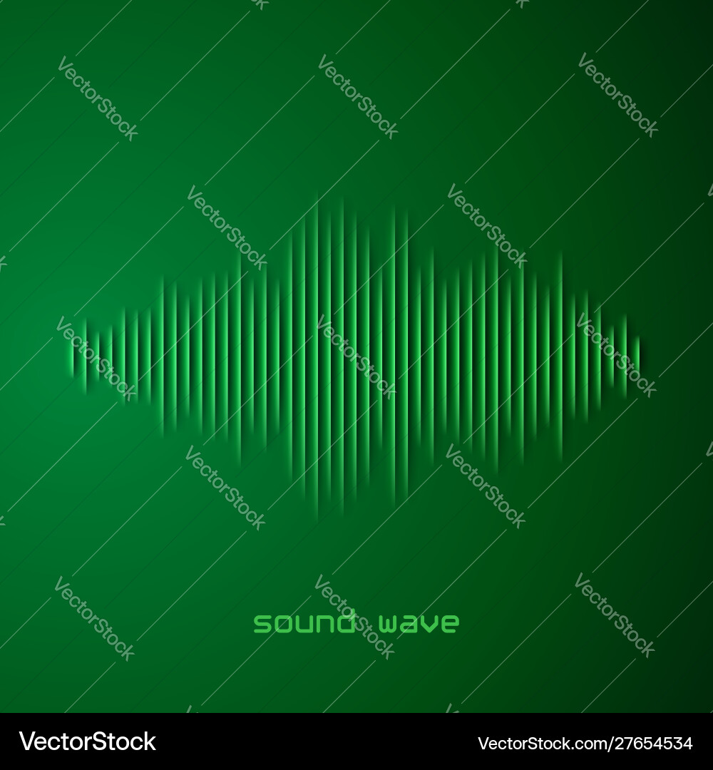 Paper sound waveform with shadow Paper sound waveform with shadow Vector Image