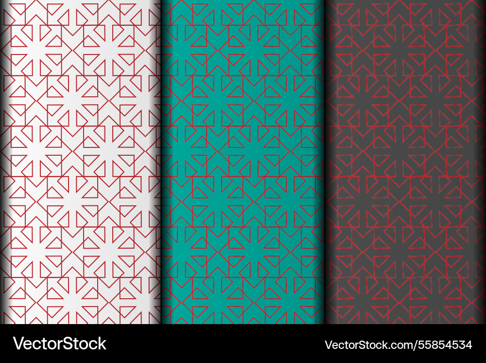 Red pattern design template vector image